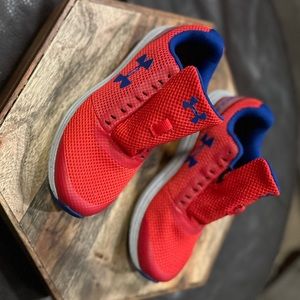 Red under armour running shoes